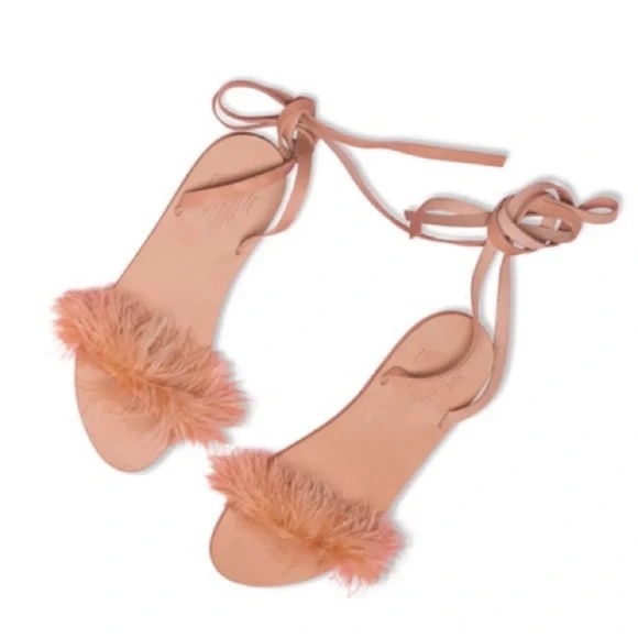 CHARLOTTE STONE Yvonne Ostrich Feather Sandals - Picture 4 of 11